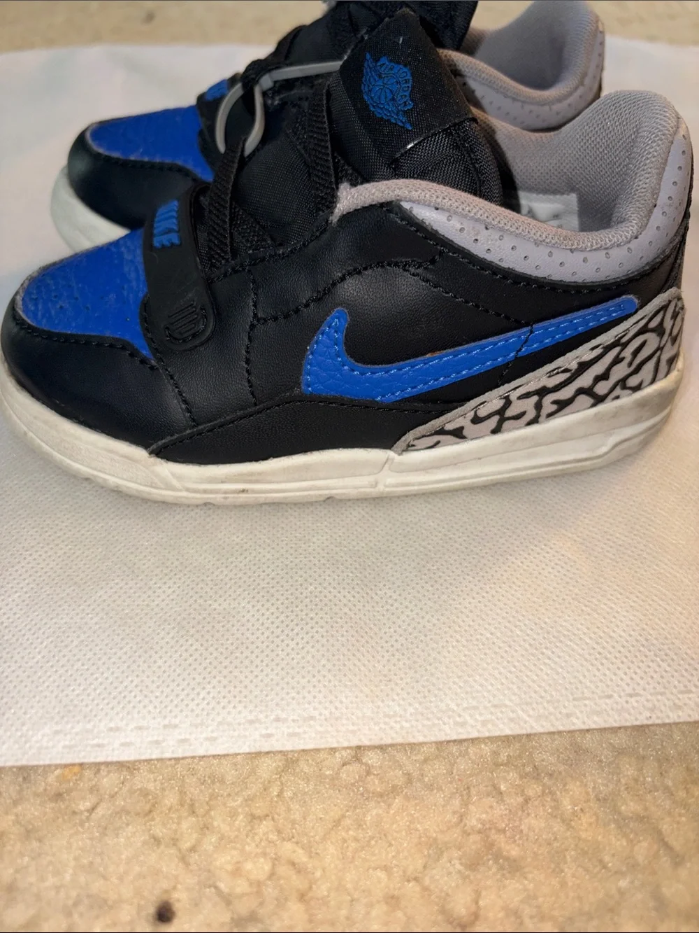 Nike Air Jordan Legacy 312 Low TD Black Game Royal Toddler Size 8C CD9056-041